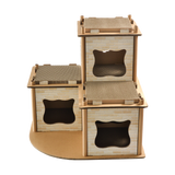 Cat Cardboard House Tree Tower Condo Scratcher Pet Post Pad Mat Furniture - 45-Degree Angle
