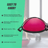 Yoga Balance Trainer Exercise Ball for Arm, Leg, Core Workout with Pump, 2 Resistance Bands - Side View