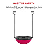 Yoga Balance Trainer Exercise Ball for Arm, Leg, Core Workout with Pump, 2 Resistance Bands