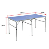 152cm Portable Tennis Table, Folding Ping Pong Table Game Set - Extra Image