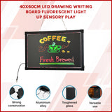40x60cm LED Drawing Writing Board Fluorescent Light Up Sensory Play