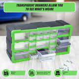 22 Multi Drawer Parts Storage Cabinet Unit Organiser Home Garage Tool Box