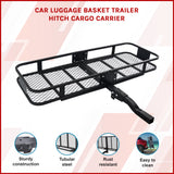 Car Luggage Basket Trailer Hitch Cargo Carrier - Front View