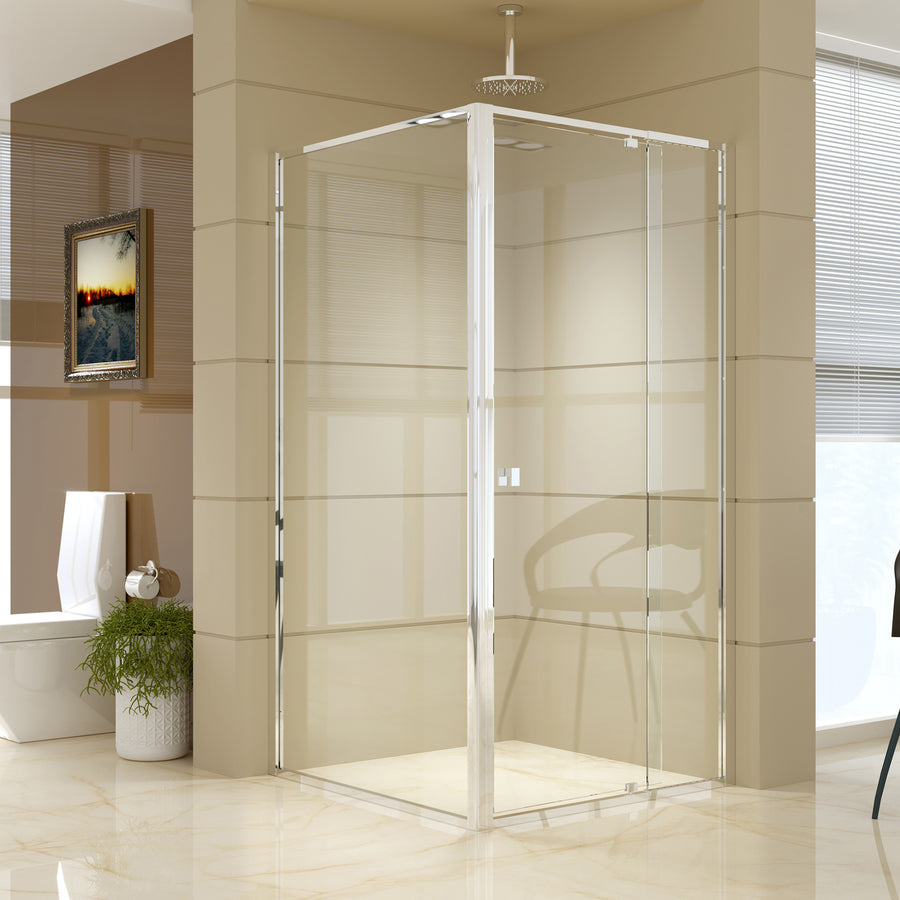 Semi Frameless Shower Screen (98~106)x 195cm & (98~101)x 195cm Side AS/NZS Glass