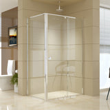 Semi Frameless Shower Screen (114~122)x 195cm & (98~101)x195cm Side AS/NZS Glass