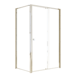 Semi Frameless Shower Screen (114~122)x 195cm & (98~101)x195cm Side AS/NZS Glass - Side View