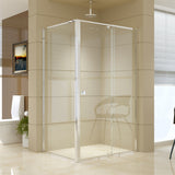 Semi Frameless Shower Screen (114~122)x 195cm & (89~92)x 195cm Side AS/NZS Glass