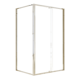 Semi Frameless Shower Screen (114~122)x 195cm & (89~92)x 195cm Side AS/NZS Glass - Side View