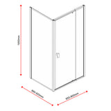 Semi Frameless Shower Screen (82~90)x 195cm & (89~92)x 195cm Side AS/NZS Glass