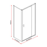 Semi Frameless Shower Screen (82~90)x 195cm & (77~80)x 195cm Side AS/NZS Glass