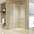 Semi Frameless Shower Screen (114~122)x 195cm & (77~80)x 195cm Side AS/NZS Glass