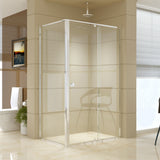 Semi Frameless Shower Screen (114~122)x 195cm & (77~80)x 195cm Side AS/NZS Glass