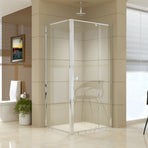 Semi Frameless Shower Screen (98~106)x 195cm & (77~80)x 195cm Side AS/NZS Glass