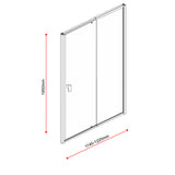 Adjustable Semi Frameless Shower Screen (114~122) x 195cm Australian Safety Glass - Low Angle