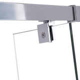 Adjustable Semi Frameless Shower Screen (82~90) x 195cm Australian Safety Glass - Rear View