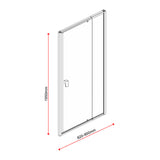 Adjustable Semi Frameless Shower Screen (82~90) x 195cm Australian Safety Glass