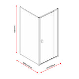 Semi Frameless Shower Screen (74~82)x 195cm & (98~101)x 195cm Side AS/NZS Glass