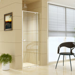 Adjustable Semi Frameless Shower Screen (74~82) x 195cm Australian Safety Glass