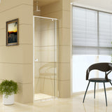 Adjustable Semi Frameless Shower Screen (74~82) x 195cm Australian Safety Glass
