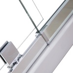 Adjustable Semi Frameless Shower Screen (74~82) x 195cm Australian Safety Glass