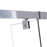 Adjustable Semi Frameless Shower Screen (74~82) x 195cm Australian Safety Glass - Rear View