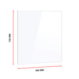 Toughened 90cm x 75cm White Glass Kitchen Splashback - Extra Image