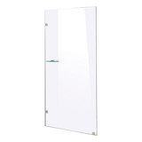 800 x 2000mm Frameless 10mm Safety Glass Shower Screen - Side View