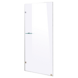 800 x 2100mm Frameless 10mm Safety Glass Shower Screen - Side View