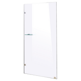 900 x 2100mm Frameless 10mm Safety Glass Shower Screen - Side View
