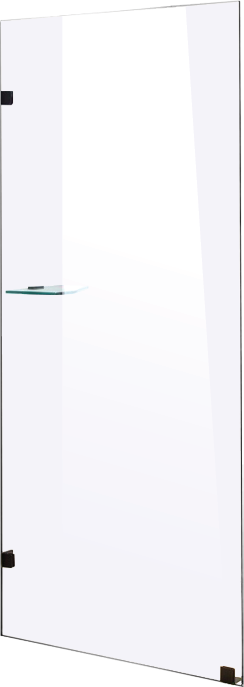 700 x 2000mm Frameless 10mm Safety Glass Shower Screen