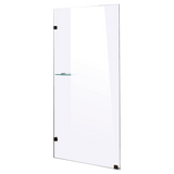 800 x 2000mm Frameless 10mm Safety Glass Shower Screen - Side View
