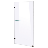 900 x 2000mm Frameless 10mm Safety Glass Shower Screen - Side View