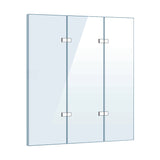 3 Fold Chrome Folding Bath Shower Screen Door Panel 1300mm x 1400mm - Side View