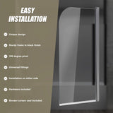 180 Degree Pivot Door 6mm Safety Glass Bath Shower Screen 800x1400mm By Della Francesca - Extra Image
