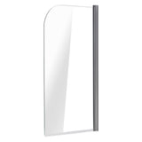 180 Degree Pivot Door 6mm Safety Glass Bath Shower Screen 800x1400mm By Della Francesca - Top-Down View