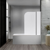 180 Degree Pivot Door 6mm Safety Glass Bath Shower Screen 1000x1400mm By Della Francesca