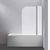 180 Degree Pivot Door 6mm Safety Glass Bath Shower Screen 1000x1400mm By Della Francesca - Top-Down View