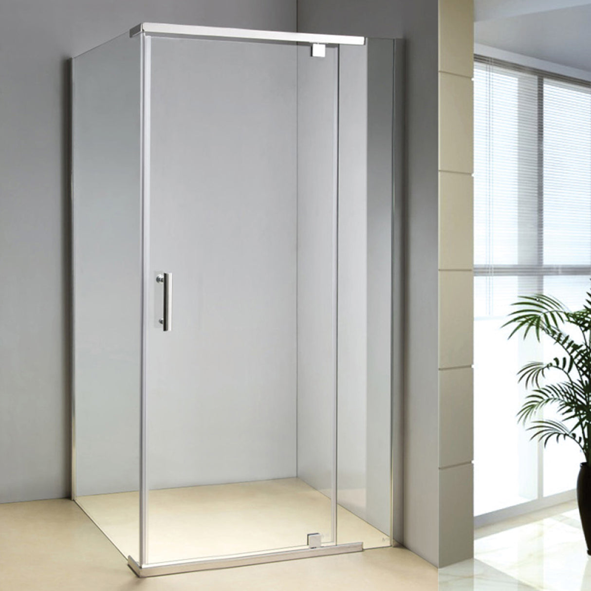 Shower Screen 1200x700x1900mm Framed Safety Glass Pivot Door By Della Francesca