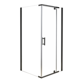 Shower Screen 900x700x1900mm Framed Safety Glass Pivot Door By Della Francesca - Side View