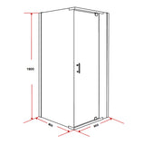 Shower Screen 900x800x1900mm Framed Safety Glass Pivot Door By Della Francesca