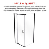 Shower Screen 1200x900x1900mm Framed Safety Glass Pivot Door By Della Francesca