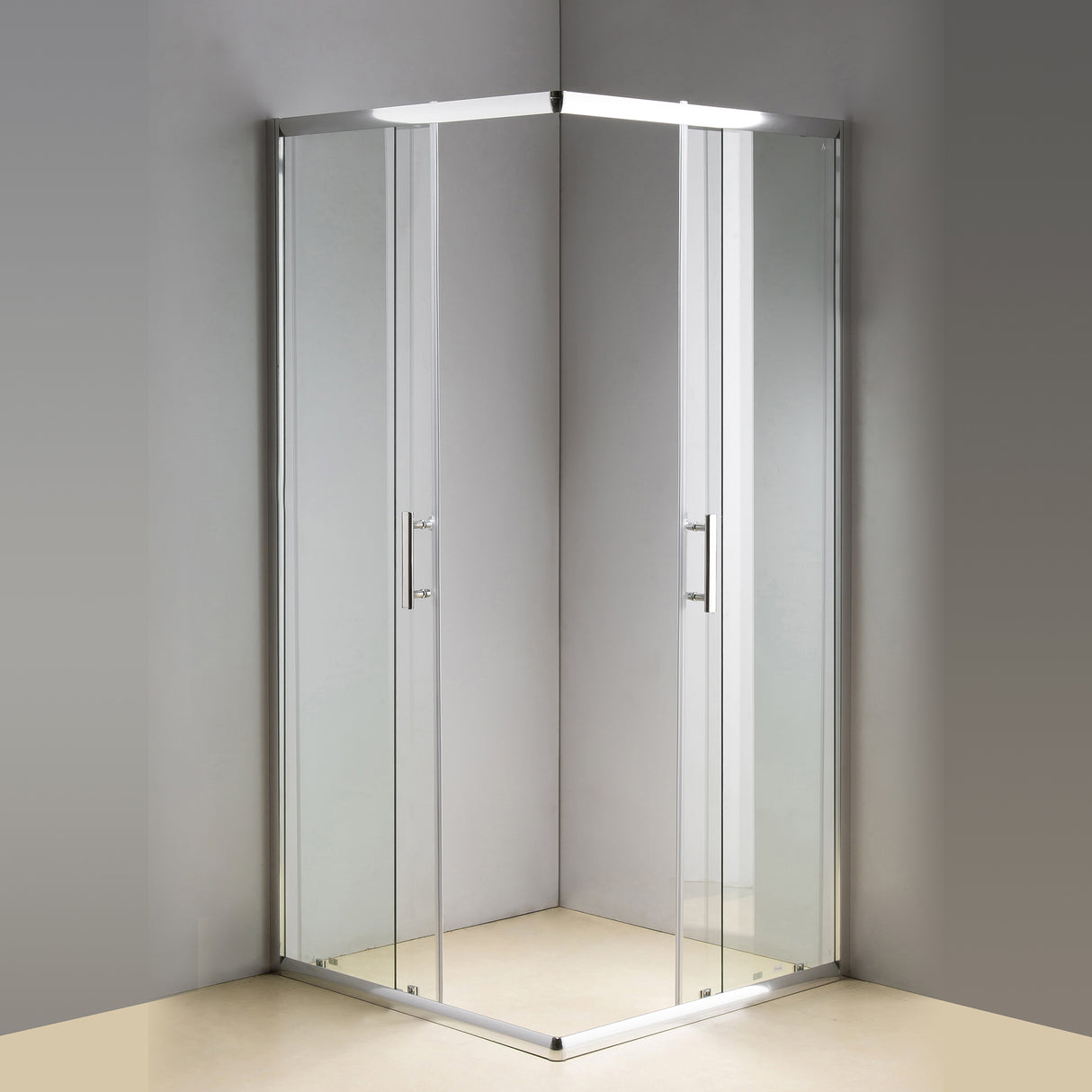 900 x 1000mm Sliding Door Nano Safety Glass Shower Screen By Della Francesca