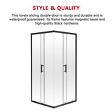 800 x 1000mm Sliding Door Nano Safety Glass Shower Screen By Della Francesca