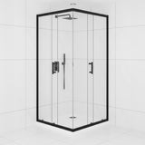 900 x 900mm Sliding Door Nano Safety Glass Shower Screen By Della Francesca - 45-Degree Angle