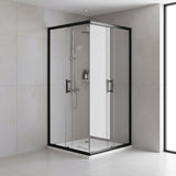900 x 900mm Sliding Door Nano Safety Glass Shower Screen By Della Francesca - Close-Up Angle