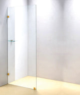 700 x 2000mm Frameless 10mm Safety Glass Shower Screen - Front View