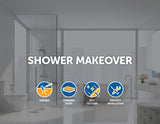 700 x 2000mm Frameless 10mm Safety Glass Shower Screen - Side View