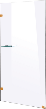 700 x 2000mm Frameless 10mm Safety Glass Shower Screen - 45-Degree Angle