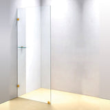 800 x 2000mm Frameless 10mm Safety Glass Shower Screen - Side View