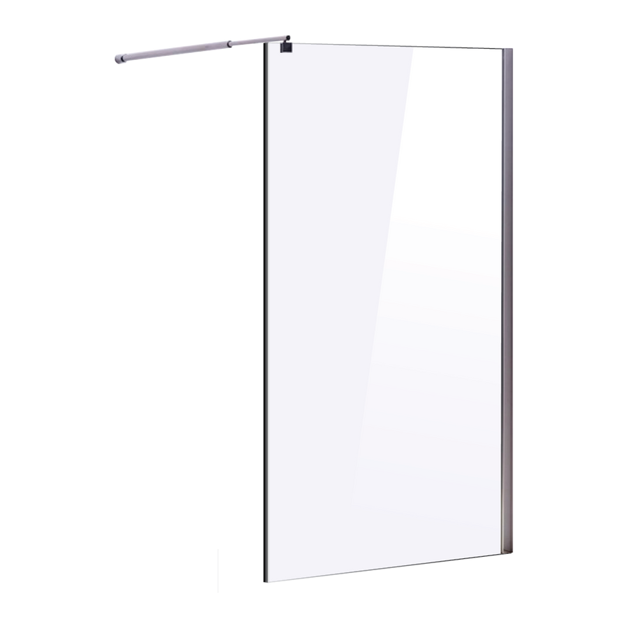 1200 x 2100mm Frameless 10mm Safety Glass Shower Screen